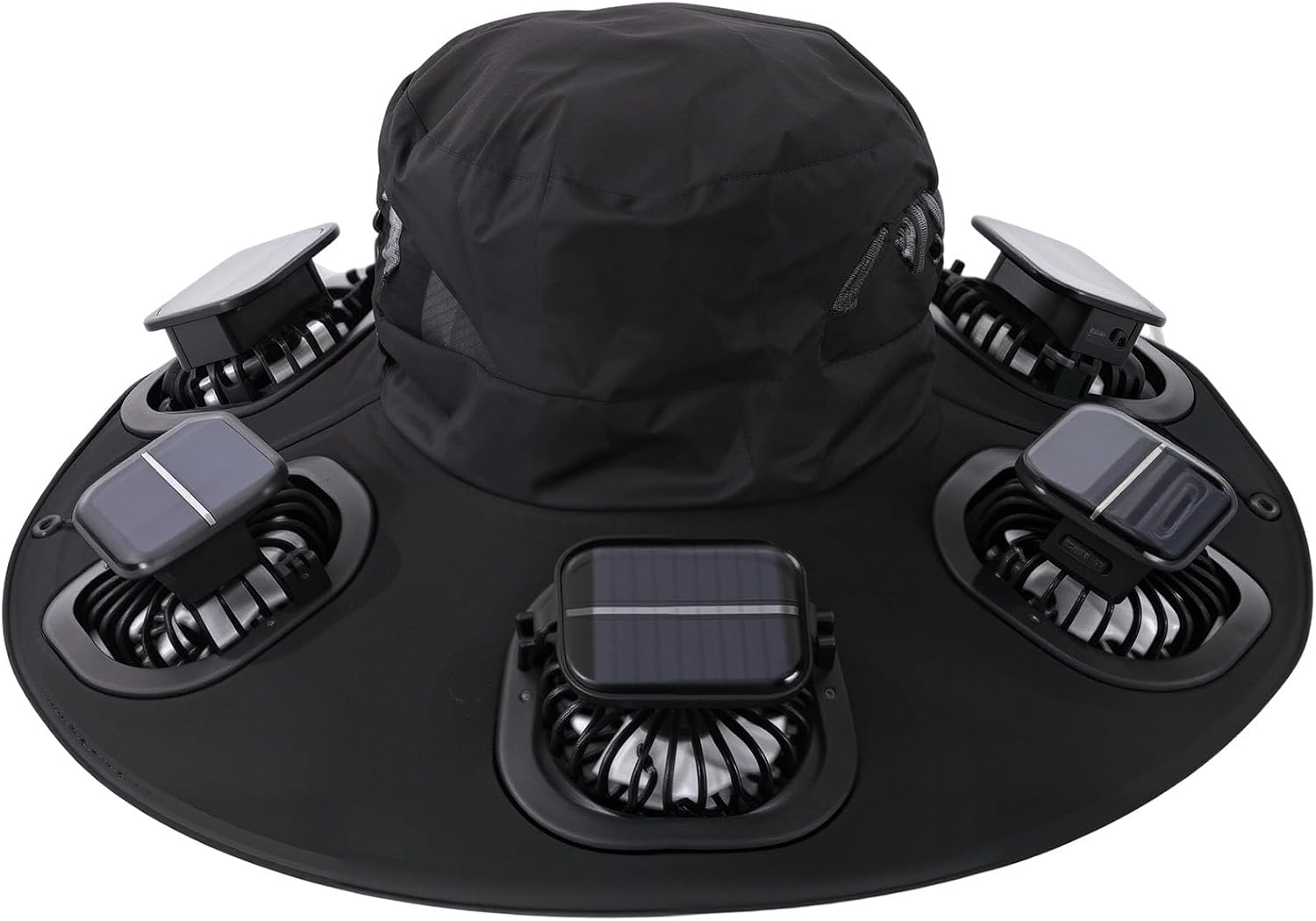 Fishing Hat - Chapéu Solar com 6 Ventiladores, Respirável,