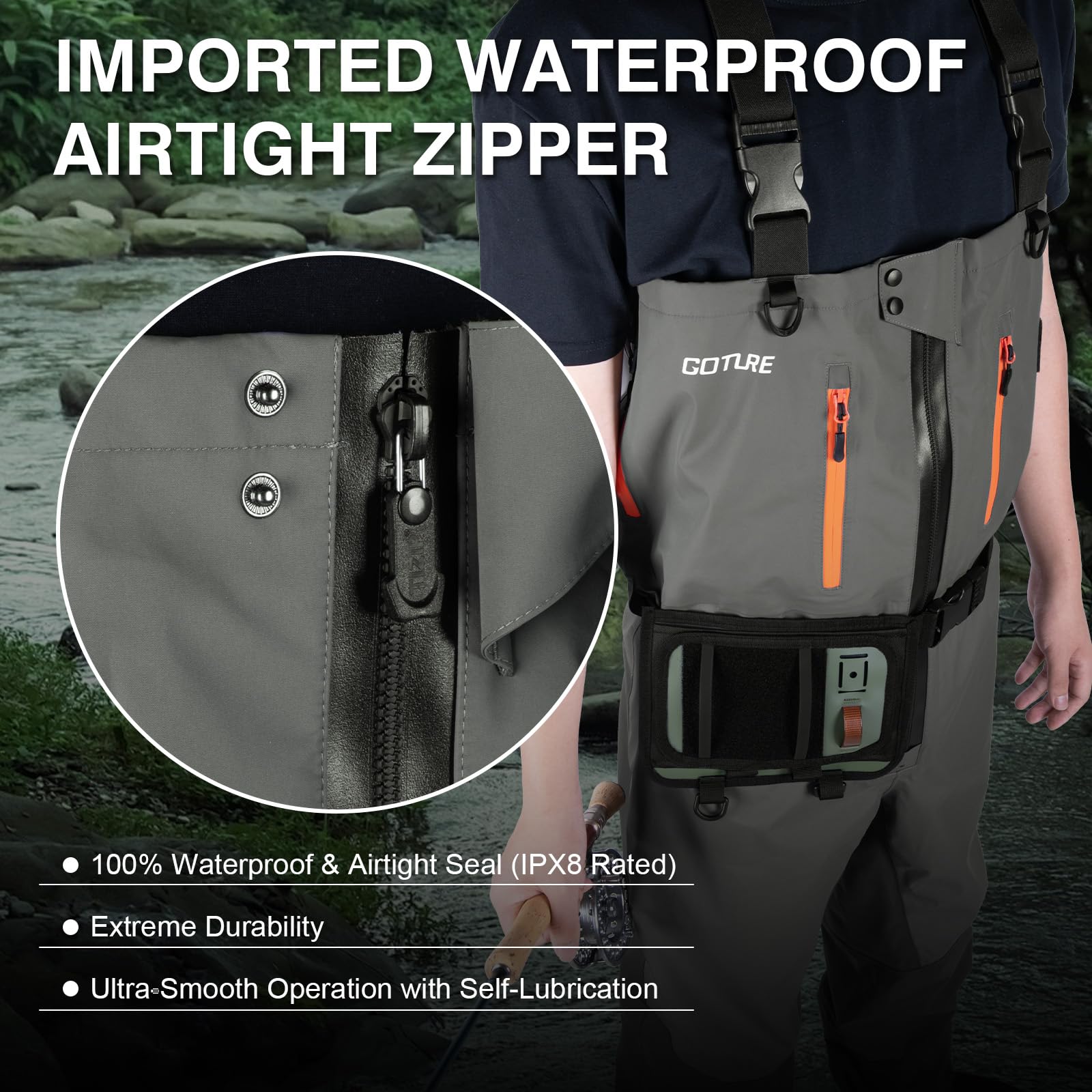 Goture 5 camadas à prova dwate - Fishing Waders avaliação e preço