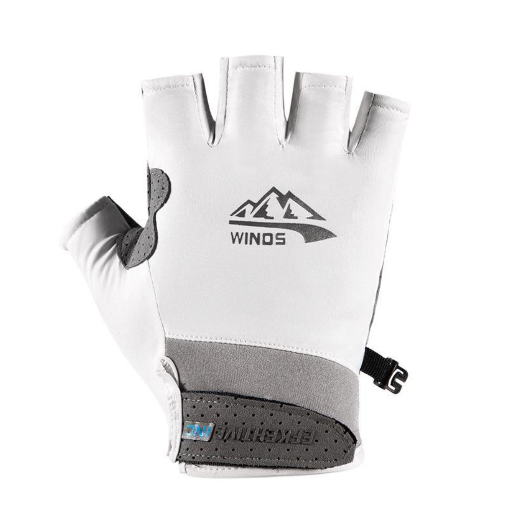 Anti-uv metade dedo luvas de p - Fishing Gloves avaliação e preço