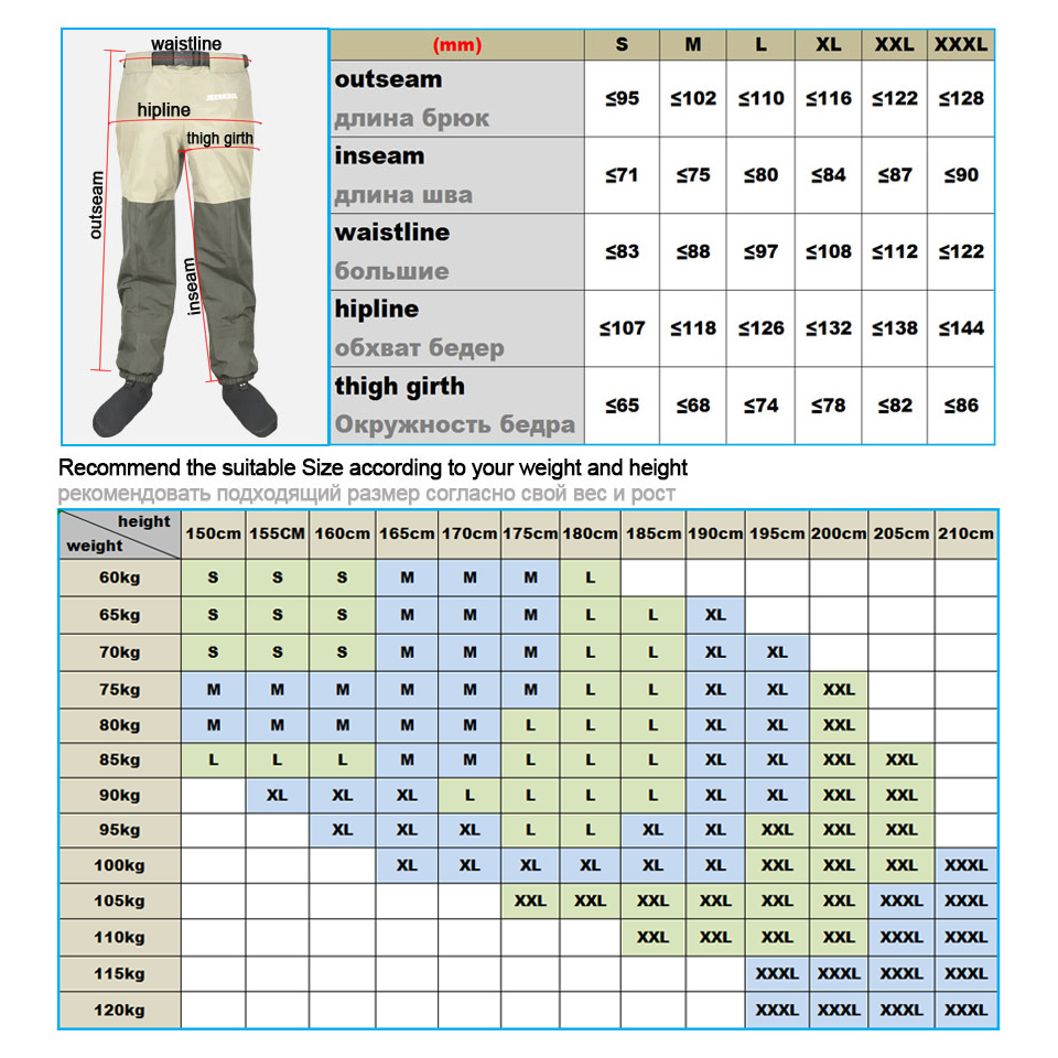 Waders de pesca com mosca calç - Fishing Waders avaliação e preço