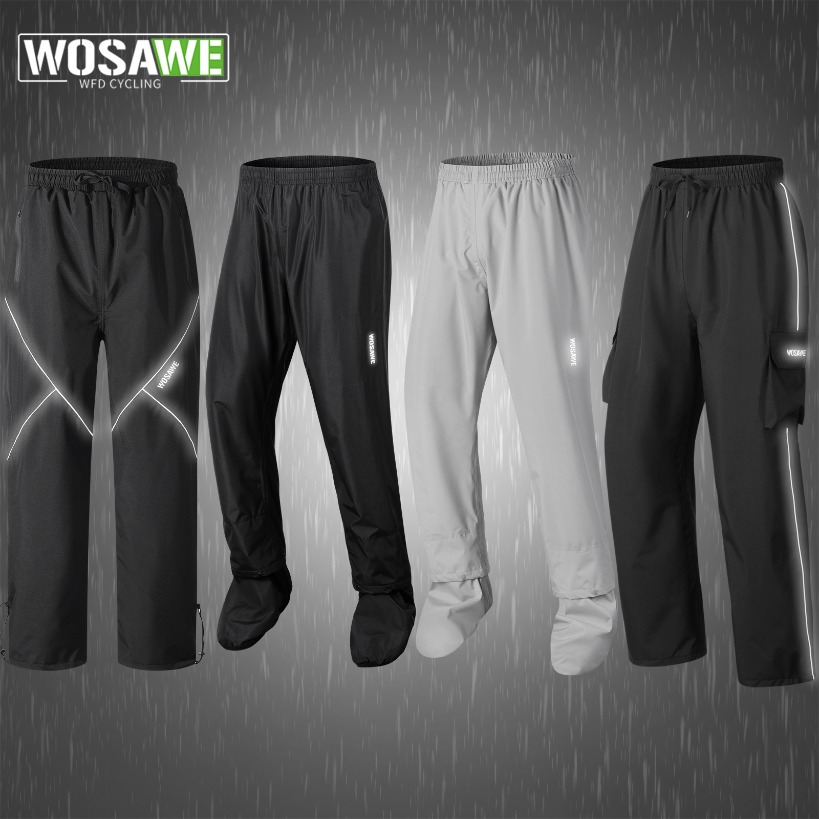 Wosawe ciclismo calças de chuv - Fishing Pants Waterproof avaliação e preço